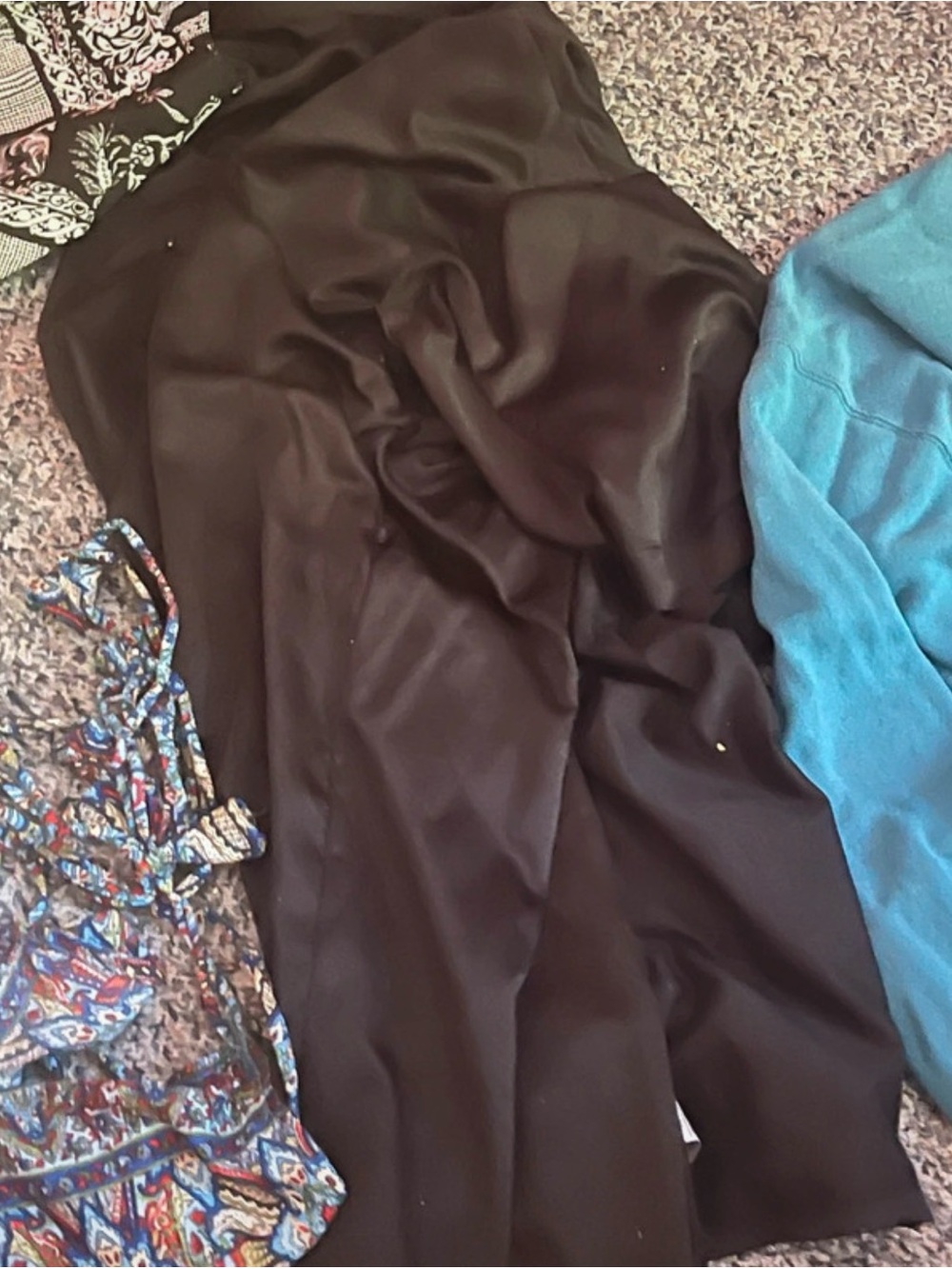 black bathrobe with matching tie belt